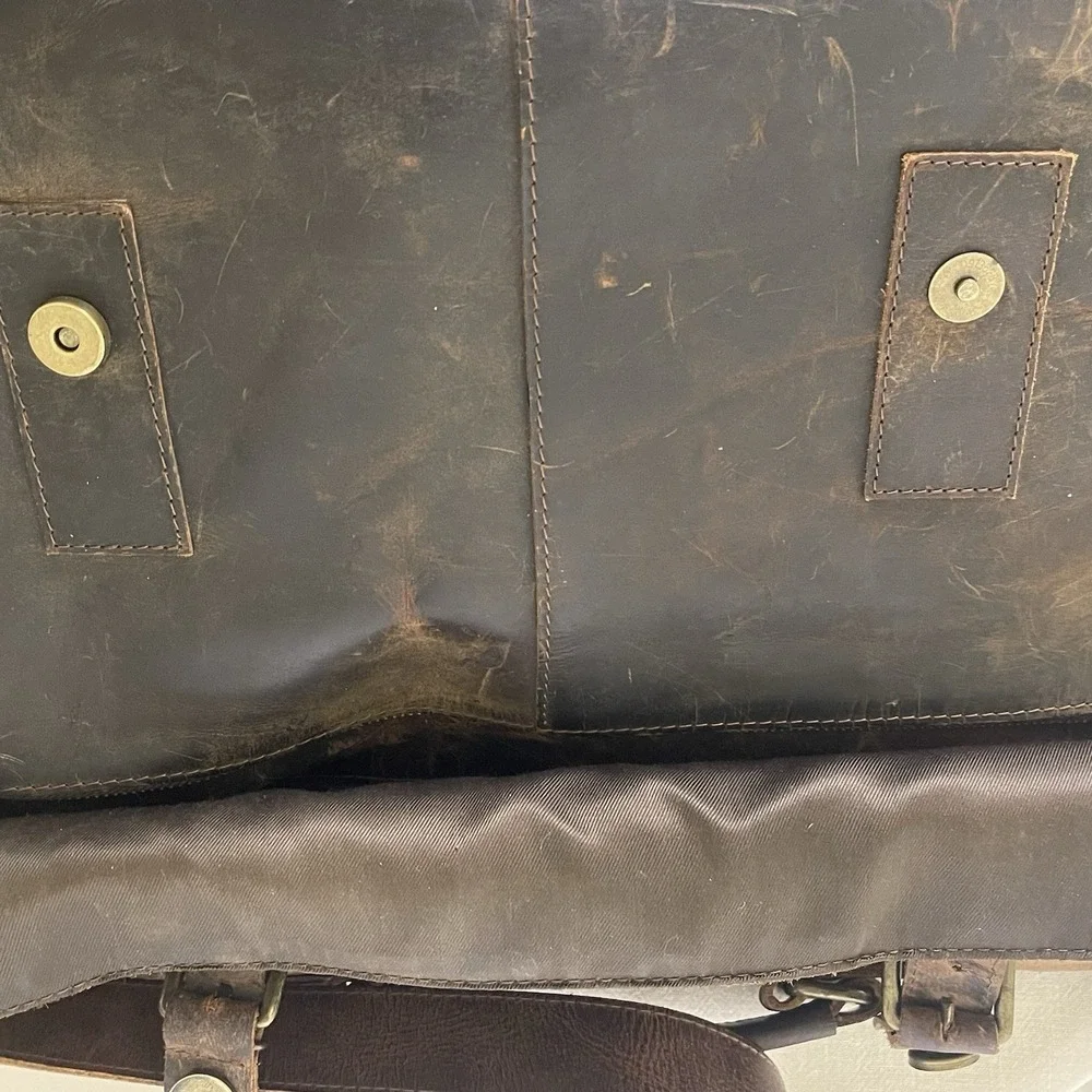 Moonster Buffalo Leather Briefcase 16